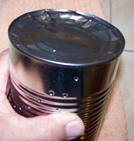 flattened bottom on can