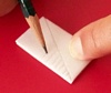 Creasing styrofoam piece with a pencil
