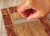 Stamping with a mat board edge